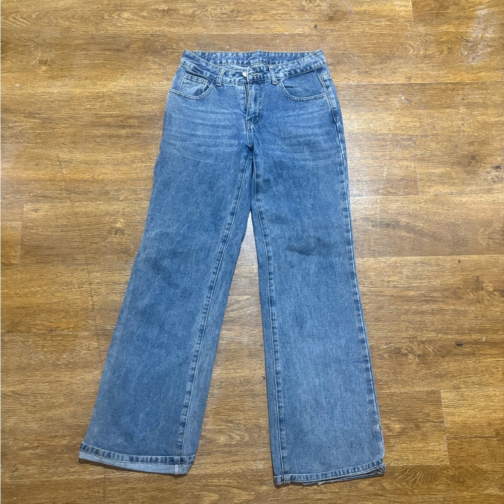 SHEIN Blue Flare & Wide Leg Jeans